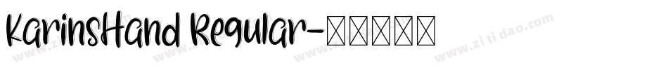 KarinsHand Regular字体转换